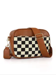 Retro and simple leisure checkerboard shoulder bag, niche classic checkerboard design shoulder bag, versatile personality  fashion trend, light and daily suitable for student parties, shopping dates and so on, Crossbody Shoulder Bag