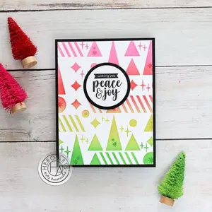 Hero Arts Geometric Holiday Stencil