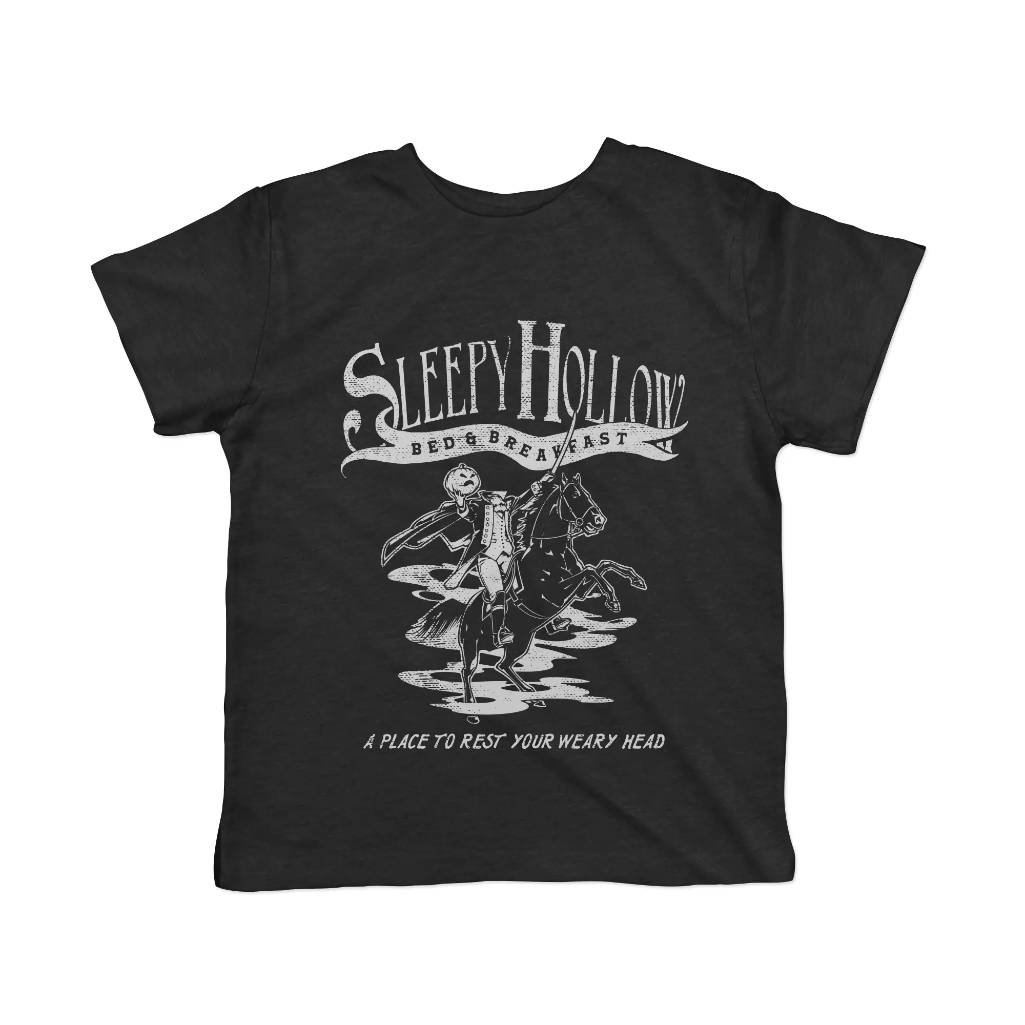 Toddler Funny T Shirts Sleepy Hollow Bed and Breakfast Sarcastic Halloween Graphic Novelty Tee For Young Kids Funny Toddler Shirts Halloween Apparel for Toddler Childrens Graphic Tees Black