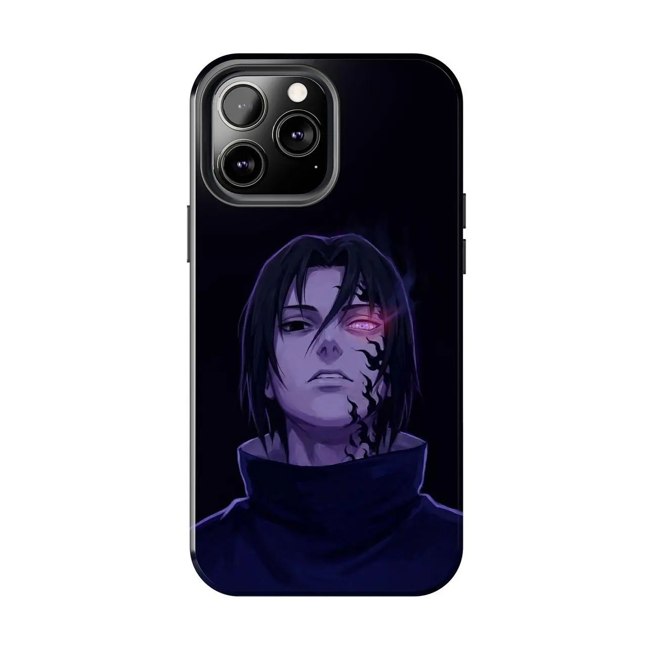 Sasuke Uchiha Naruto Anime Aesthetic Case for iPhone 17-7 Pro Max Plus & Samsung Galaxy S26-S21 Ultra Plus - Sharingan Curse Mark Akatsuki Manga Phone Cover unisex J