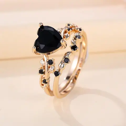 Heart Shaped Zircon Decorated Ring, Fashion Elegant Jewelry for Party, Daily Clothing Decor, Trendy All-match & Exquisite Jewelry for Birthday Gift, Elegant Everyday Ring, Artificial Zircon Rings