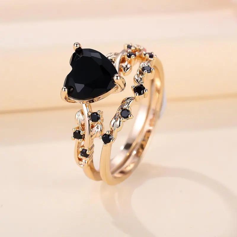 Heart Shaped Zircon Decorated Ring, Fashion Elegant Jewelry for Party, Daily Clothing Decor, Trendy All-match & Exquisite Jewelry for Birthday Gift, Elegant Everyday Ring, Artificial Zircon Rings
