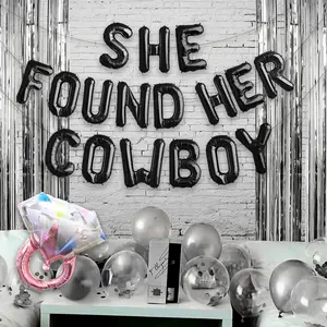 She Found Her Cowboy Set | CowBoy Western Theme Bachelorette Party Decorations Party Decoration Balloon