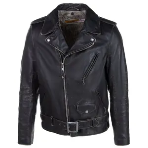 Schott PER70 Men's Vintaged Fitted Motorcycle Jacket