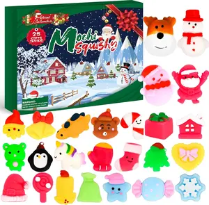 Valentine Day Gift  Advent Calendar for Kids- Christmas Advent Calendar include 25 Pack Mochi Squishies Mini Toys Stress Relief Squishies Christmas Countdown Gifts Idea for Boys & Girls
