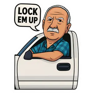 Lock Em Up Tractor Sticker, Lock Em Up Kiss-Cut Vinyl Decals, Trend Sticker