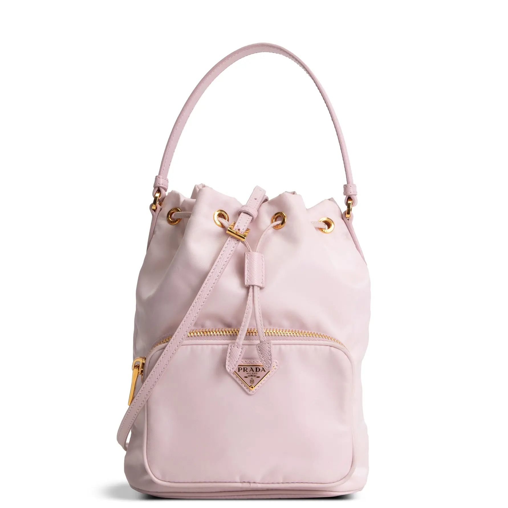 Pre-owned PRADA Re-Nylon Crossbody Bags Duet Bucket Bag Pink