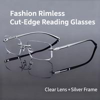 rimless glasses