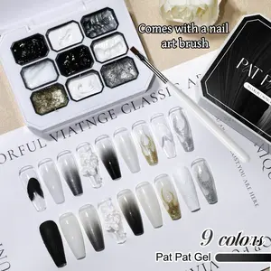 & Solid Nail Polish Gel Set, Nail Care, Includes Nail Brush, DIY Home Salon Kit, Perfect for Manicure and Pedicure