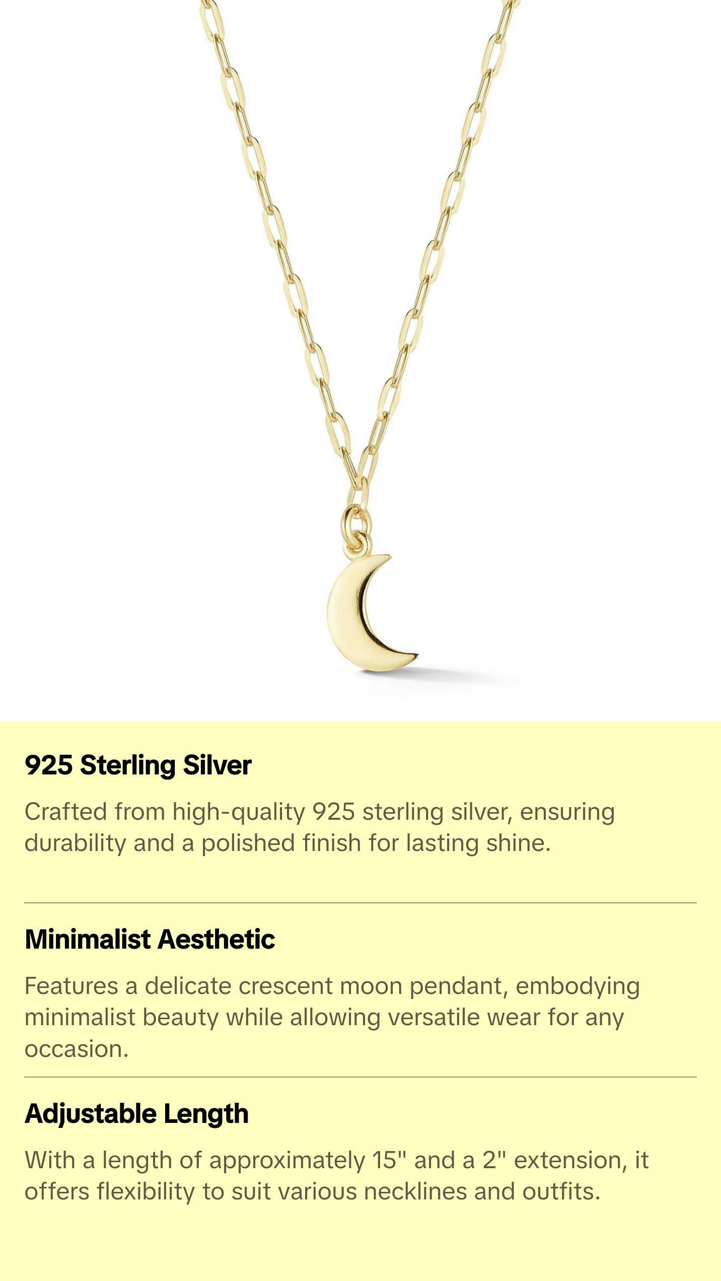 Tiny Crescent Moon Necklace