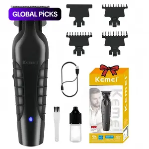 Kemei 2299 Barber Cordless Hair Trimmer, Body Hair Trimmer, 1 Set 0mm Zero-Gapped Carving Clipper Detailer, Professional Electric Finishing Machine for Men #GLOBAL PICKS