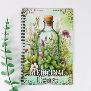 Medicinal Herbs Learning Notebook, Herbal Study Guide, Perfect for Nature Lovers, Christmas Gift Idea, Essential Botanical Journal, Spiral Notebook