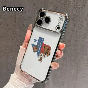 Texas Spirit Emblem Pattern Phone Case Suitable for iPhone 17 Pro Max 16 15 Plus Air 14 13 12 11 E Four Corner Air Cushion Anti Drop Transparent Full Coverage Cover