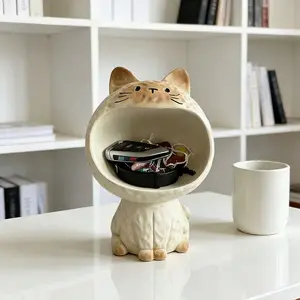 Siamese Cat Storage Ornament, Creative Home Decor, Resin Craft, Desktop Organizer, Cute Animal Figurine, Decorative Figurine, Unique Gift Idea, Decoration Items