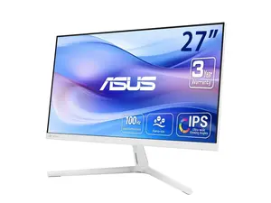 ASUS 27inch Full HD 100Hz IPS 1ms Blue Light Filter, Flicker Free White Computer Monitor for both Work & Casual Gaming VU279HFI-W