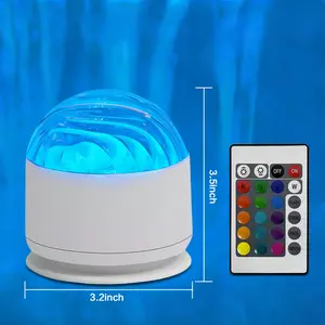 16 Color Aurora Night Light Projector, Ocean Wave Projector with Remote Control, USB Recharge Northern Lights Projector for Bedroom Home Decor Gifts (Aurora & Wave)