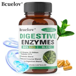 Bcuelov Digestive Enzymes Health Supplement,Supports Digestive Health and Immune Health,120 Capsules