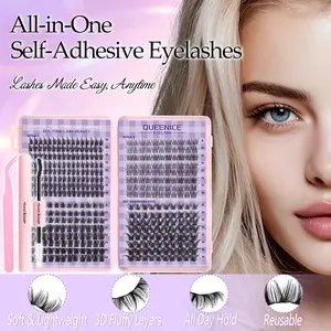 392Pcs Lash Clusters Eyelash Extension Kit, DIY Lash Extension, Faux Mink Lashes, Natural Lightweight Anime Style, 10-16mm Mixed Length, with Lash Glue Tweezers, Reusable, Makeup, for Beginners Daily Dating Party Festival