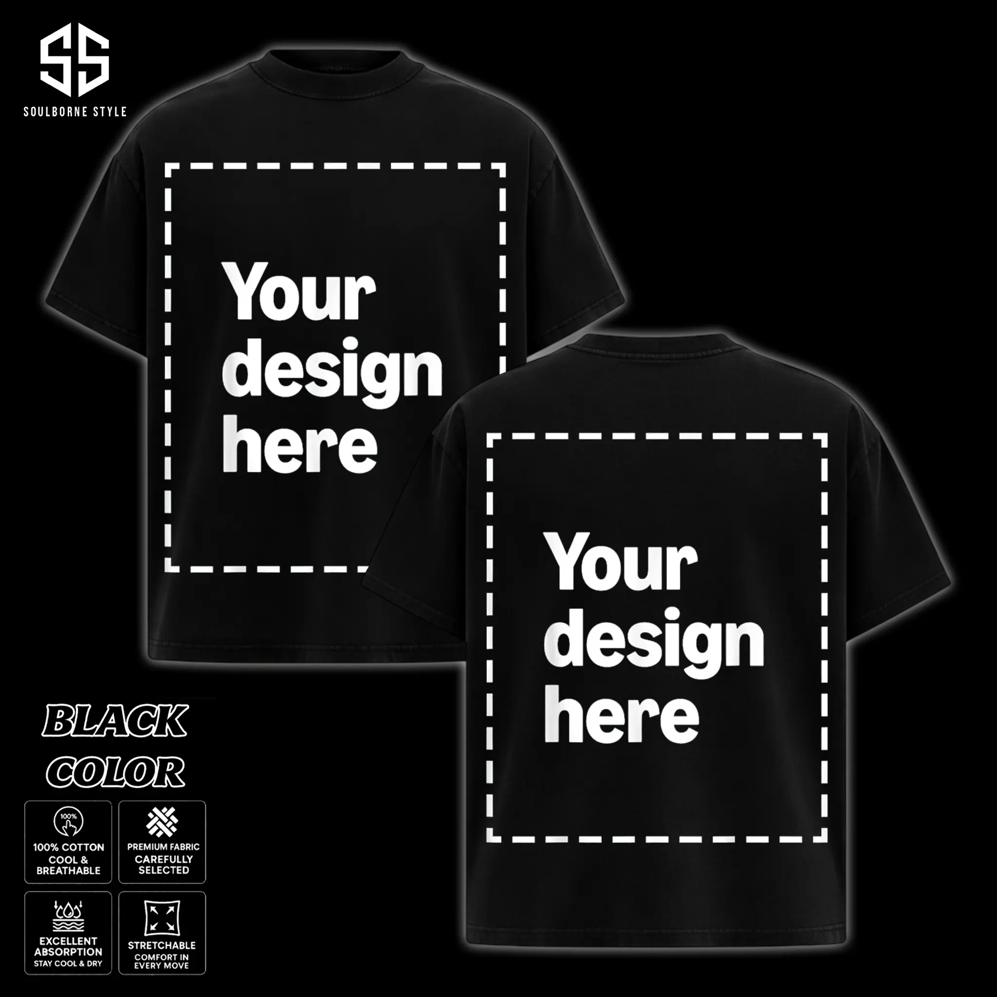 [Soulsborne Style] Personalized Custom Photo T-Shirt, Custom Name Graphic Tee, Personalized Gift Shirt for Men Women, Birthday Gift Shirt