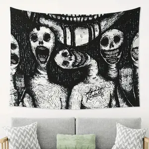 1pc Gothic elegant ghost skull decorative tapestry wall hanging, suitable for living room, bedroom, office, home decoration wall tapestry, a perfect gift choice