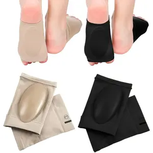 XINIFOOT 2 Pairs Compression Arch Support Sleeves with Gel Pads, Cushioned Braces for Flat Foot Pain Relief, Plantar Fasciitis, and Heel Spurs, Soft, Shoes