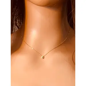 Sterling Silver Necklace with Script Initial Charm