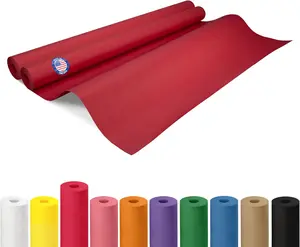 36" x 1200" (100 ft) Red Kraft Paper Roll, Pack of 2 - USA-Made Quality Craft Paper for Gift Wrapping, Kids' Arts & Crafts, School Projects - 100% Recycled, 50 lb Natural Material by IDL Packaging