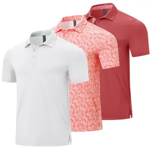 3-PACK YSENTO Men's Classic Polo Shirts Contrast Collar Short Sleeve Casual Solid Stylish and Printed Polo Stretch Quick Dry Performance Golf Outdoor Work Polo Shirts for Men' Top