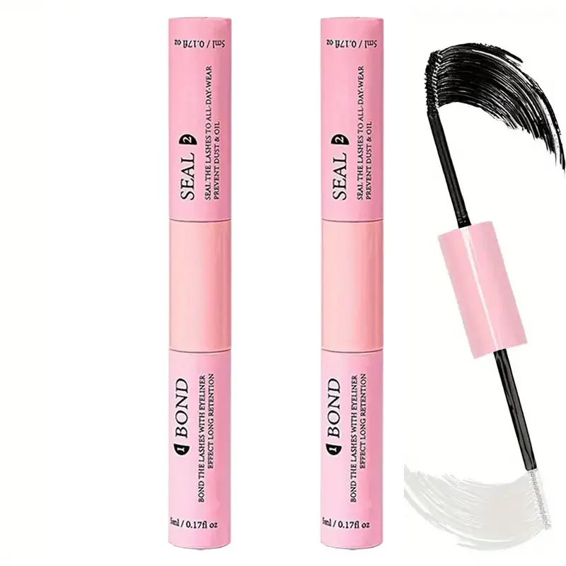 2-pack eyelash adhesive and seal suitable for eyelash extension clusters, Bond Waterproof eyelash glue, long-lasting eyelash glue, waterproof DIY eyelash extension glue, single eyelash glue Makeup Cosmetic