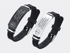MP Couples Custom Bracelets Personalized Name Engraved Bangles for Men Women Adjustable Silicone Strap Waterproof Sport Wristband Daily Accessories valentine gift popular jewelry Teen Charm Matching Mother-Son Set elegant anniversary cuff Love
