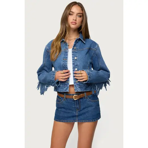 Maurice Fringed Denim Jacket