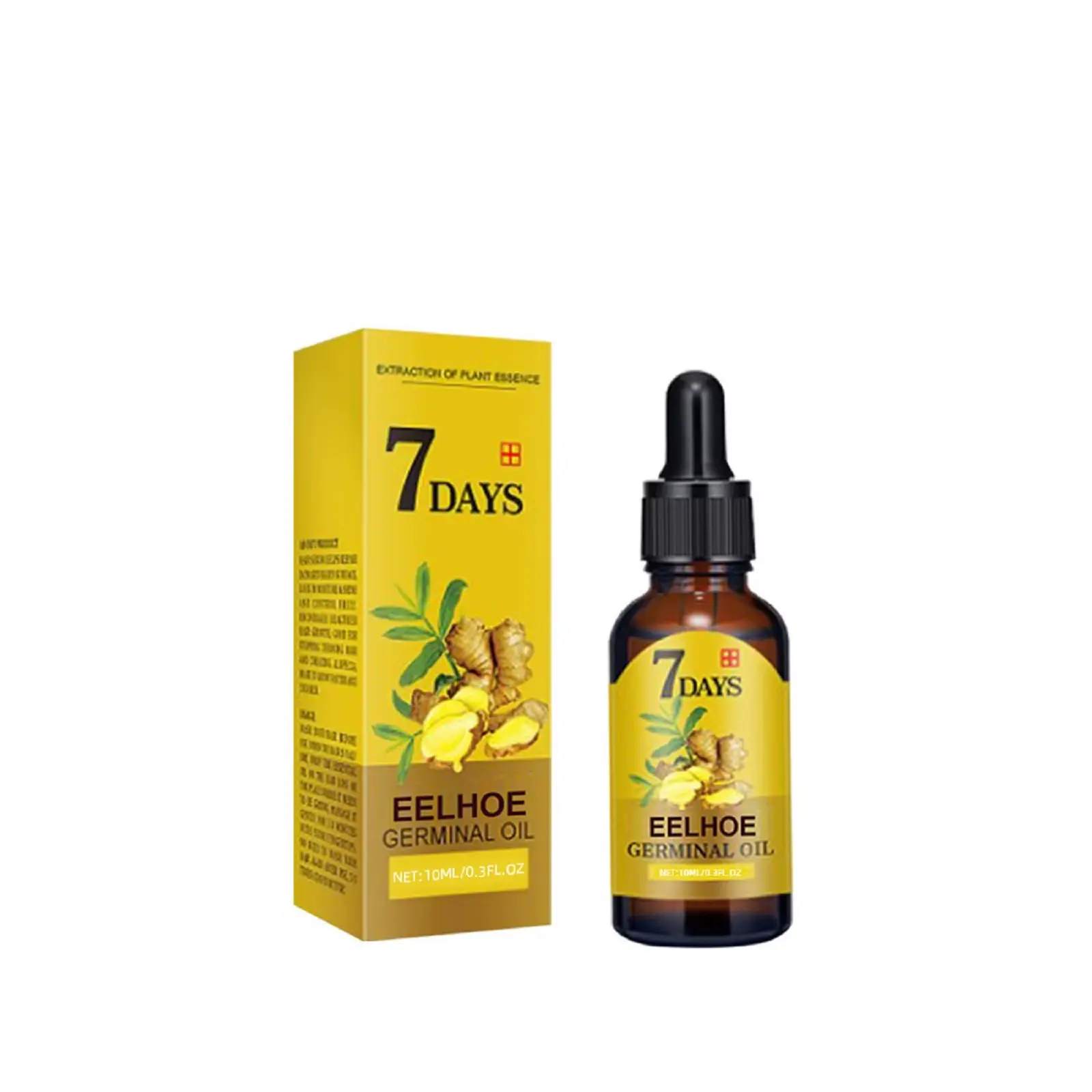 Ginger Hair Care Oil Hair Roots Scalp Treatment Improve Androgenetic Alopecia Scalp Treatment Serum Strengthen Hair Roots eelhoe