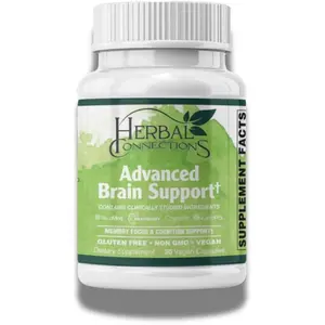 Advanced Brain Support – Cognitive Function & Memory Booster for Adults | Brain Health Supplement with Bacopa Monnieri, Ginkgo & B-Vitamins | Non-GMO Gluten-Free – 60 Capsules Brain Supplement for Memory Focus