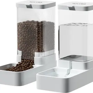 Gravity Pet Feeder and Waterer Set, Automatic Dog Feeder and Drinking Fountain for Dogs Cats Pets, Large Capacity, Easy to Use