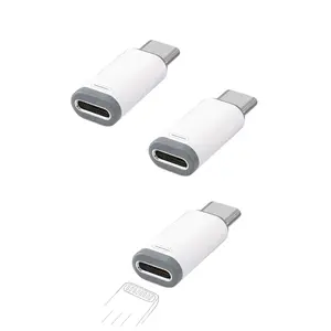 (3pcs) Lightning Female to USB C Male Adapter Compatible with Lightning Cable Connector Compatible with iPad iPhone Samsung