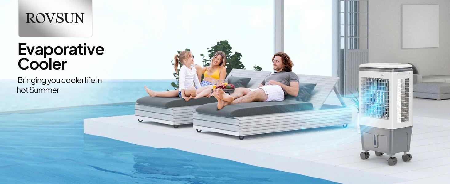 [FLASH SALE] ROVSUN 5.2 Gal Portable Evaporative Air Cooler with Remote Control