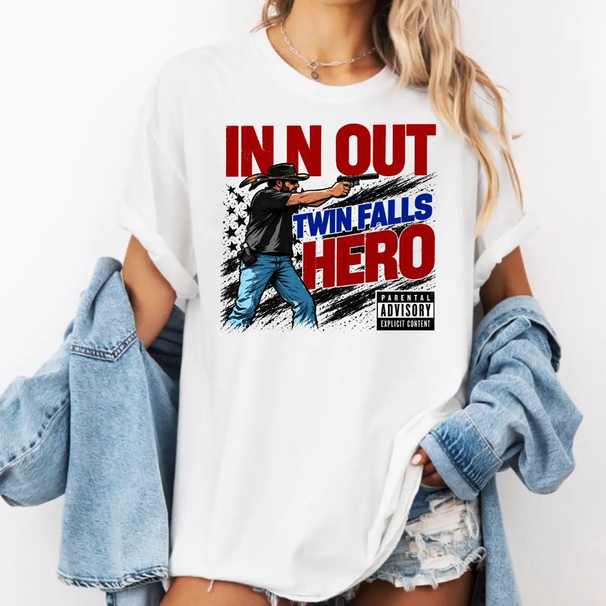 In N Out Twin Falls Hero T-Shirt, Jordan Salinas Shirt, Advisory Meme Design, Gift For Everyone