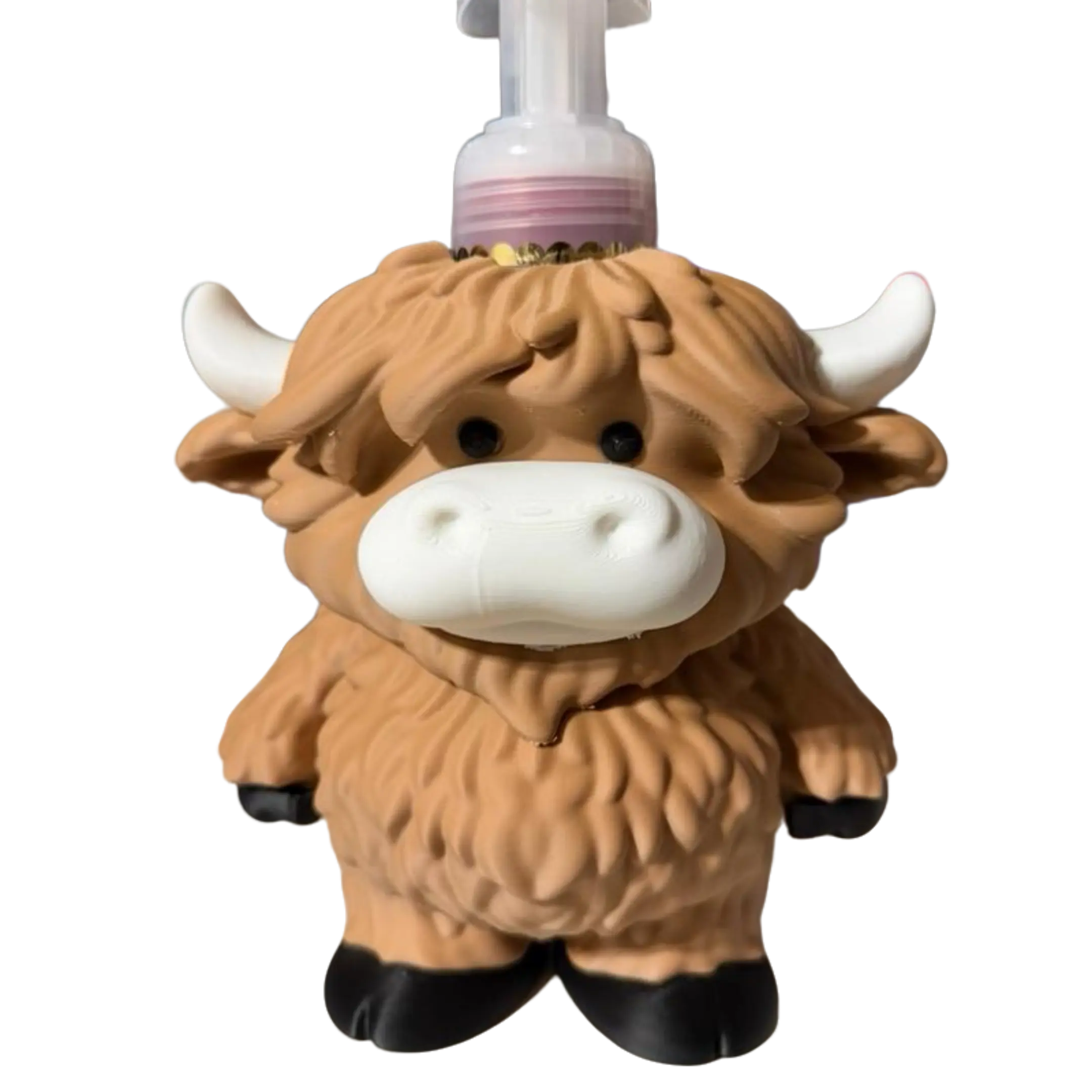 Highland Cow Soap Holder - Unique Farmhouse Bathroom Accents, Challenge Your Style Kitchen Soap Dispenser Soap Canister Soap Dispenser