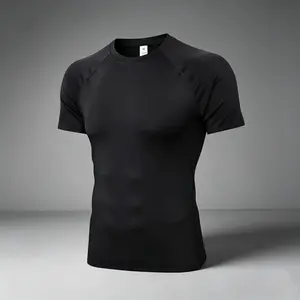 Mens Compression Shirt, Short Sleeve Athletic Compression Shirt Men, Cool Dry Workout Gym T Shirt, Undershirts Running Tops