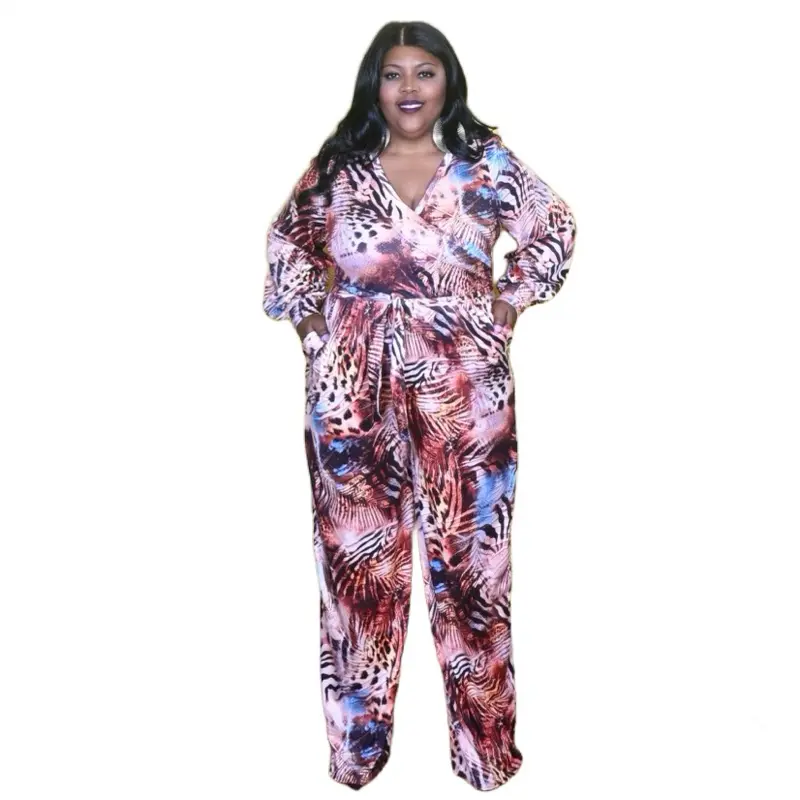 Blake Surplice Wrap Front Stretchy Jumpsuit with Pockets- Petite, Reg, Tall Length (S-5X)