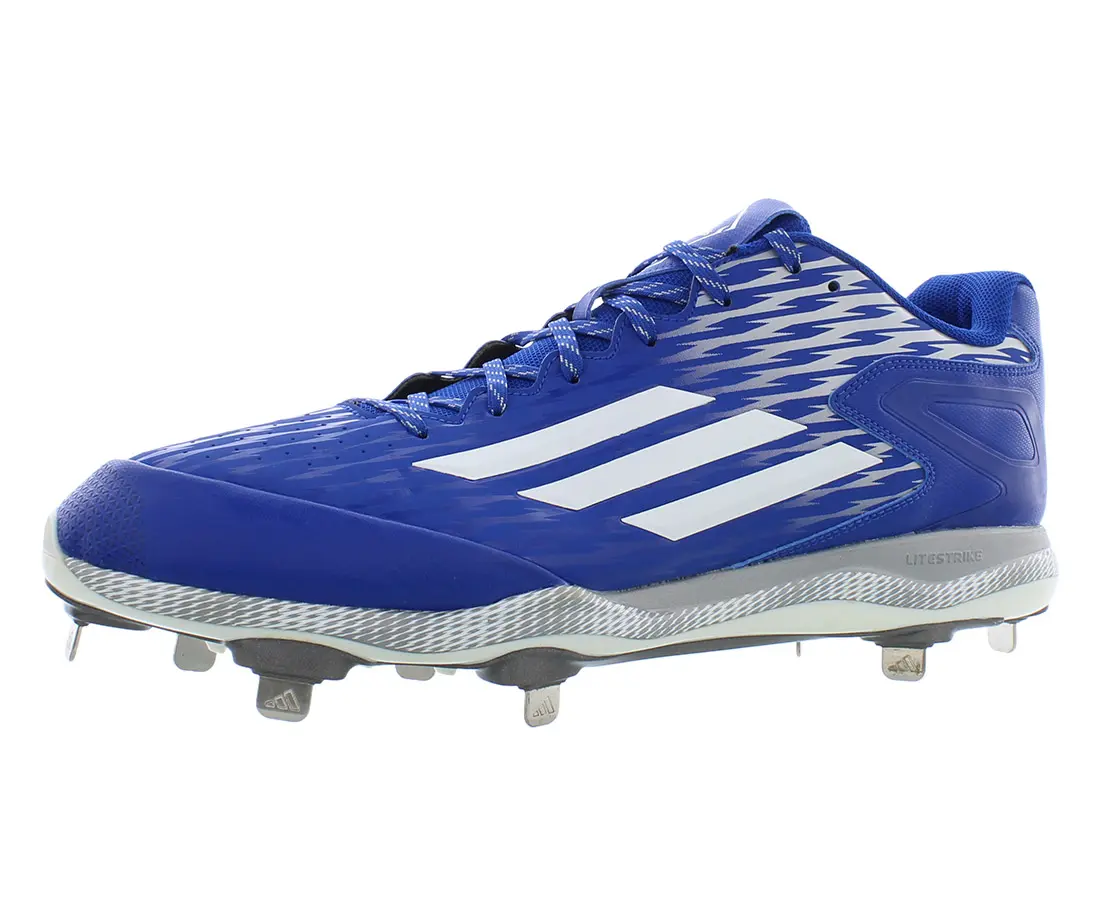 Adidas Men's Poweralley 3 Mid-Cut Synthetic Baseball Cleats, Lightweight Athletic Shoes with Molded Studs for Traction