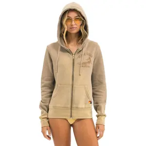 VENICE SURFER ZIP HOODIE - FADED TAN