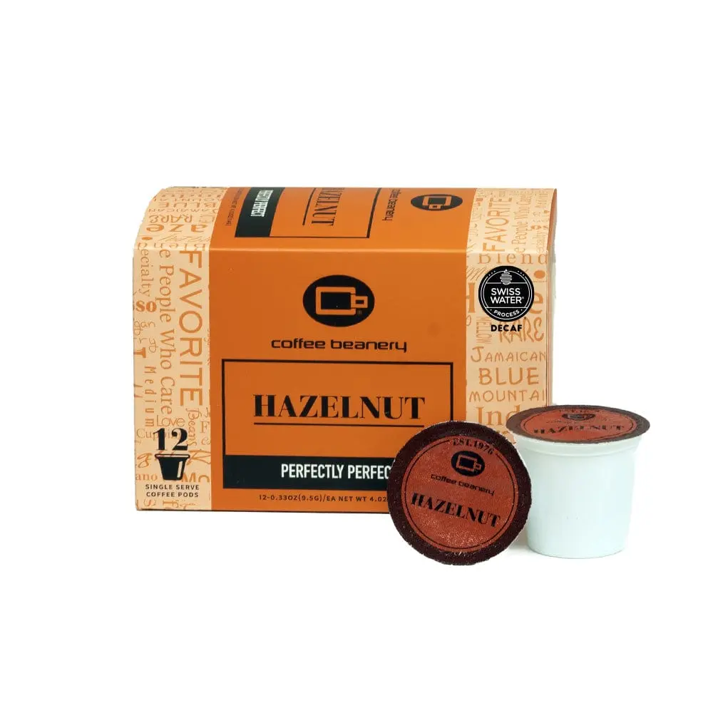 Hazelnut Flavored Decaf Coffee Pods