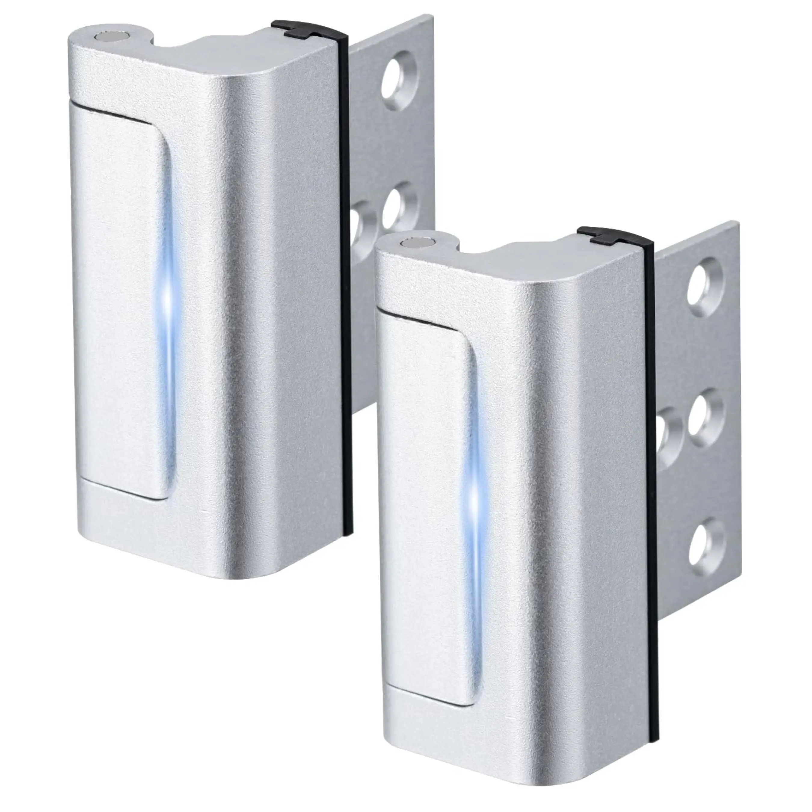2 Pack Home Security Door Lock Silver 3" Stop Deadbolt Latch with 800 lbs Force Childproof Reinforcement for Inward Swing Doors Easy Install & Use