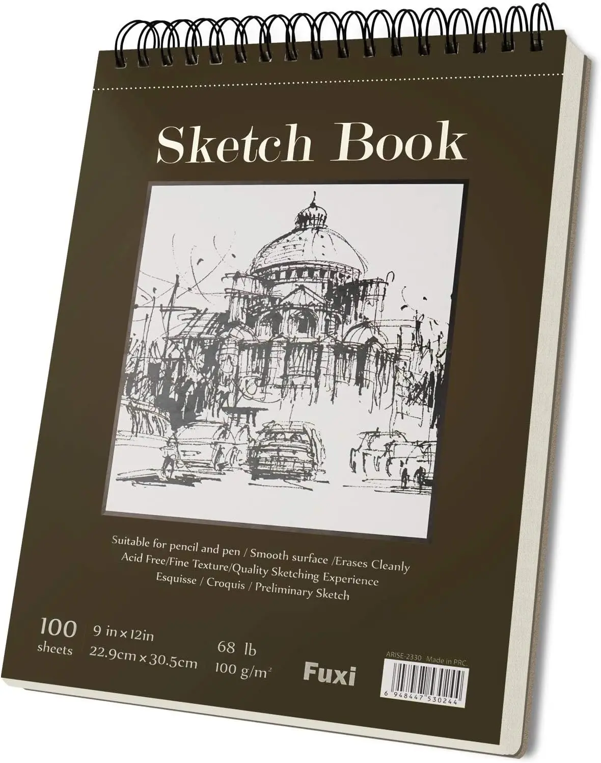 9" x 12" Sketch Book, Top Spiral Bound Sketch Pad, 100 Sheets 68lb/100gsm Acid-Free Drawing Paper, Art Sketchbook for Drawing Pad for Kids Artists & Beginners Professional Art Supplies for Adults