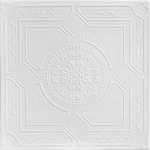 A La Maison Ceilings Kensington Gardens 20 in x 20 in Decorative Styrofoam Glue-up Ceiling Tiles - #R 30 - (Pack of 96) / 259 sqft