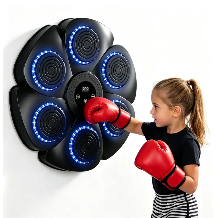 2026 Music Boxing Machine - 40cm Smart Music Punching Machine, Music Punching Wall Pad |   Music Punching Machine Wall-Mounted Indoor Boxing Machine with Gloves Boxing Machine Equipment Punching Pad for