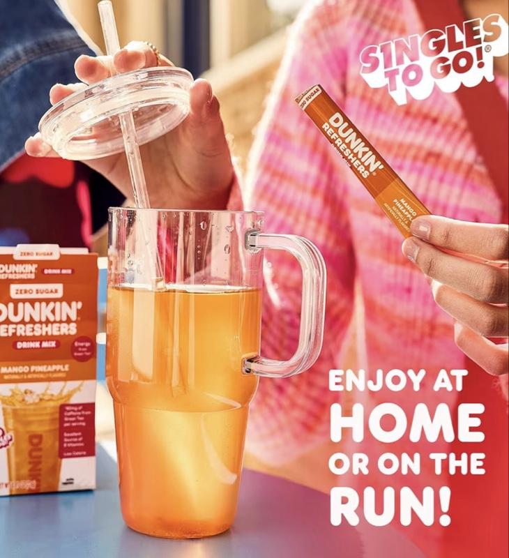 Dunkin' Refreshers Zero Sugar Singles to go Powdered Drink Mix Variety Pack, 30 Count Packets