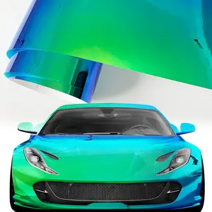 Holographic Rainbow Sticker PVC Green Car Wrap Film Air Free Bubble Color Change Protect Auto Decals Sheet Car Accessories for your car décor