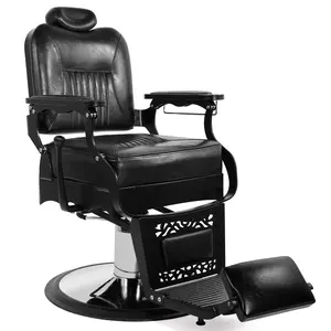 Antique Barber Chair Vintage Design Heavy Duty Hydraulic Reclining Salon Tattoo Chair for Professional Use